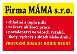 Vtipná cedulka - Firma máma