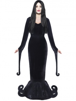 Kostým Morticia z Addamsovy rodiny - deluxe