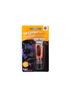 UV gelové třpytky - oranžové 10ml